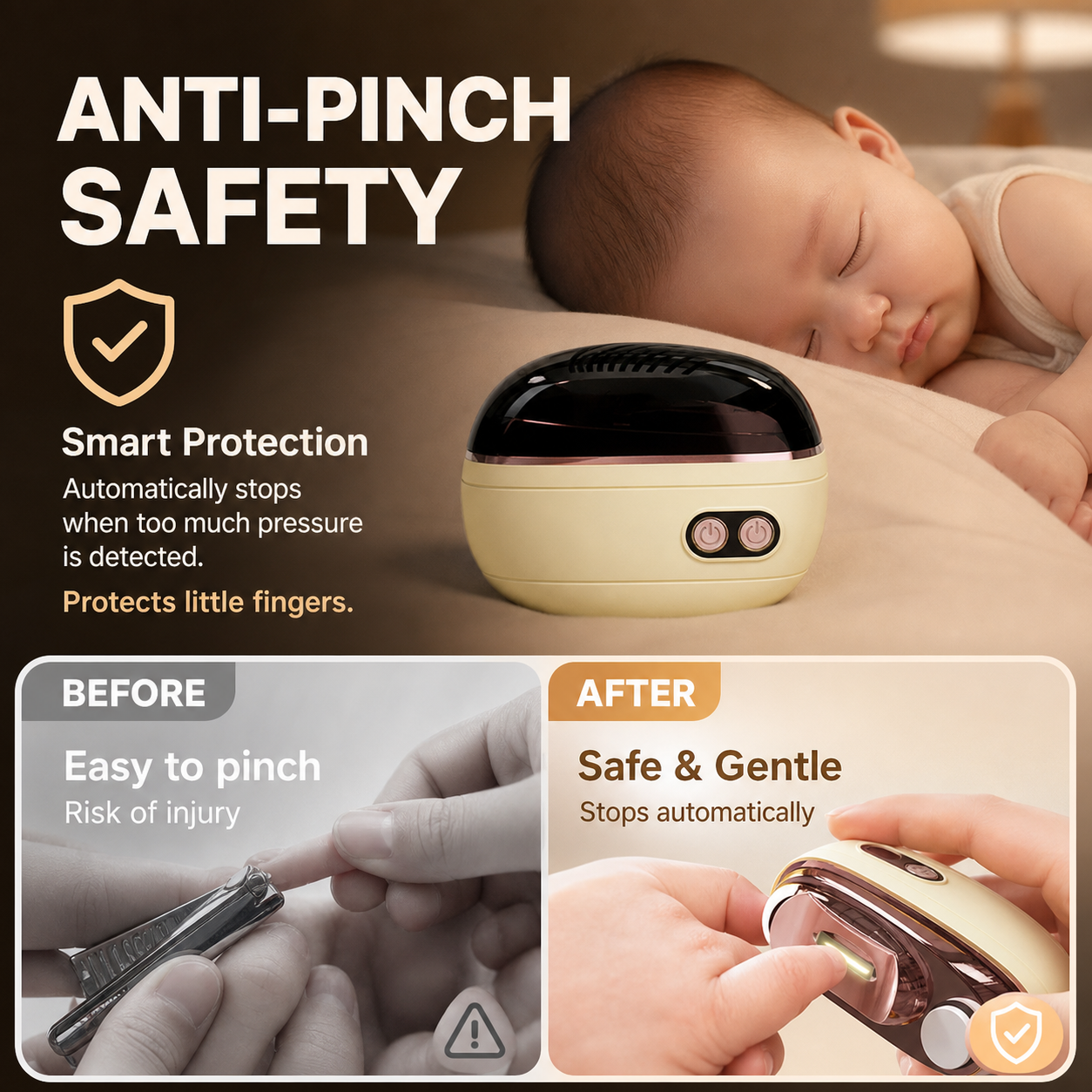 🎉 Sonderangebot 2026 – Über 113.000 verkaufte Exemplare! ✂️ 2-in-1-Smart-Elektronagelschere und -Polierer – Einklemmschutz und LED-Licht 💅