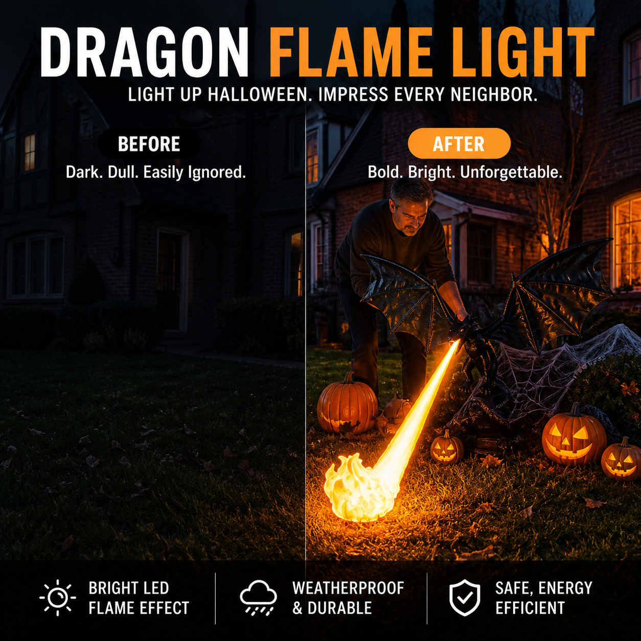 🐉🔥 NUR FÜR BEGRENZTE ZEIT 50 % RABATT! Drachenflammen-Dekoration – realistischer Flammeneffekt, PLA-Seidenfaden – ein Must-Have für die Halloween-Dekoration! Bei Bestellung von 2 oder mehr Artikeln gibt es einen Rabatt 🎃🌙✨
