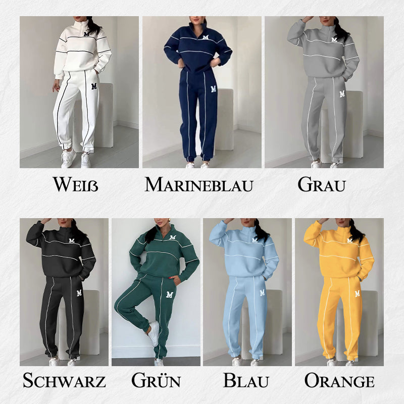 Lässiges Sweatshirt 2-teiliges Set mit Linie