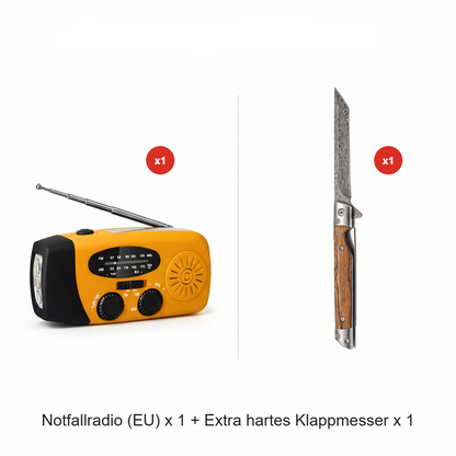 📻⚡【60% Rabatt】Solar-Kurbel Notfallradio – Mit Powerbank, Wetteralarm, USB & 7 Tage Akku. Wasserdicht & robust für Outdoor/Krise. 🌞🔋 Jetzt unschlagbares Angebot sichern!