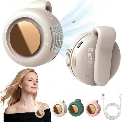 🌀50 % RABATT🌿 Flügelloser Ventilator | 360°-Drehung · Zum Aufstecken oder Aufhängen · Ultraleicht und tragbar · 1,5-Stunden-Schnellladung mit langer Akkulaufzeit · 3 Geschwindigkeitsstufen