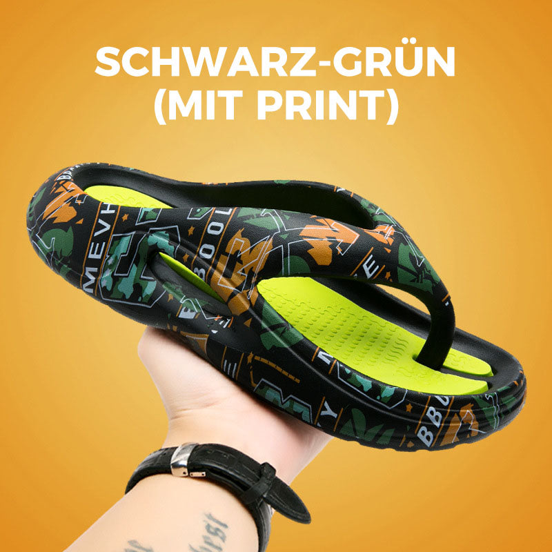 Bequeme Sommer-Flip-Flops mit dicken Sohlen