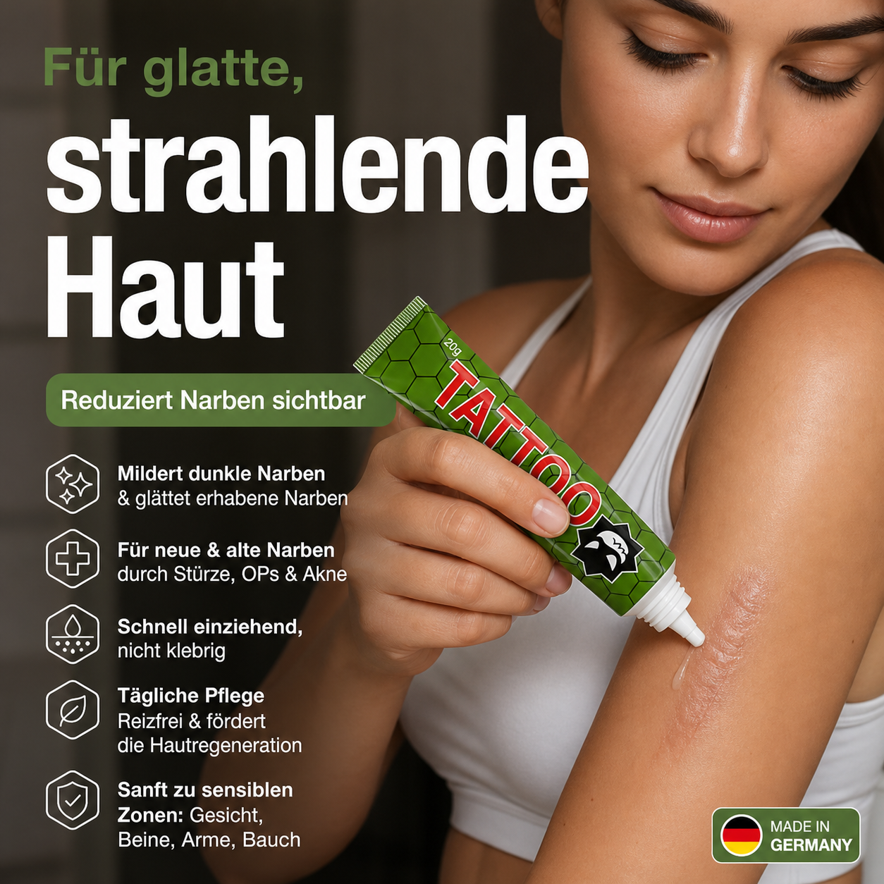 ⭐️ GROSSER SALE: Narbenentfernungs- und Heilungsgel – Leicht, geruchlos und reich an beruhigenden Inhaltsstoffen, wirkt es bei allen Arten von Narben (Gesicht und Körper).