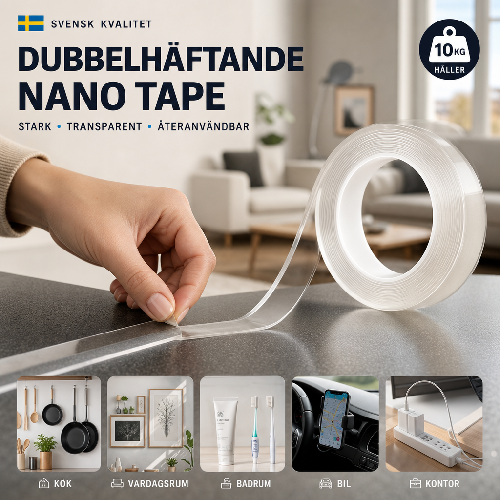📦 2 KAUFEN, 1 GRATIS! 🔧 Nano-Klebeband – Hinterlässt keine Spuren, wiederverwendbar und transparent – perfekt für alle Oberflächen