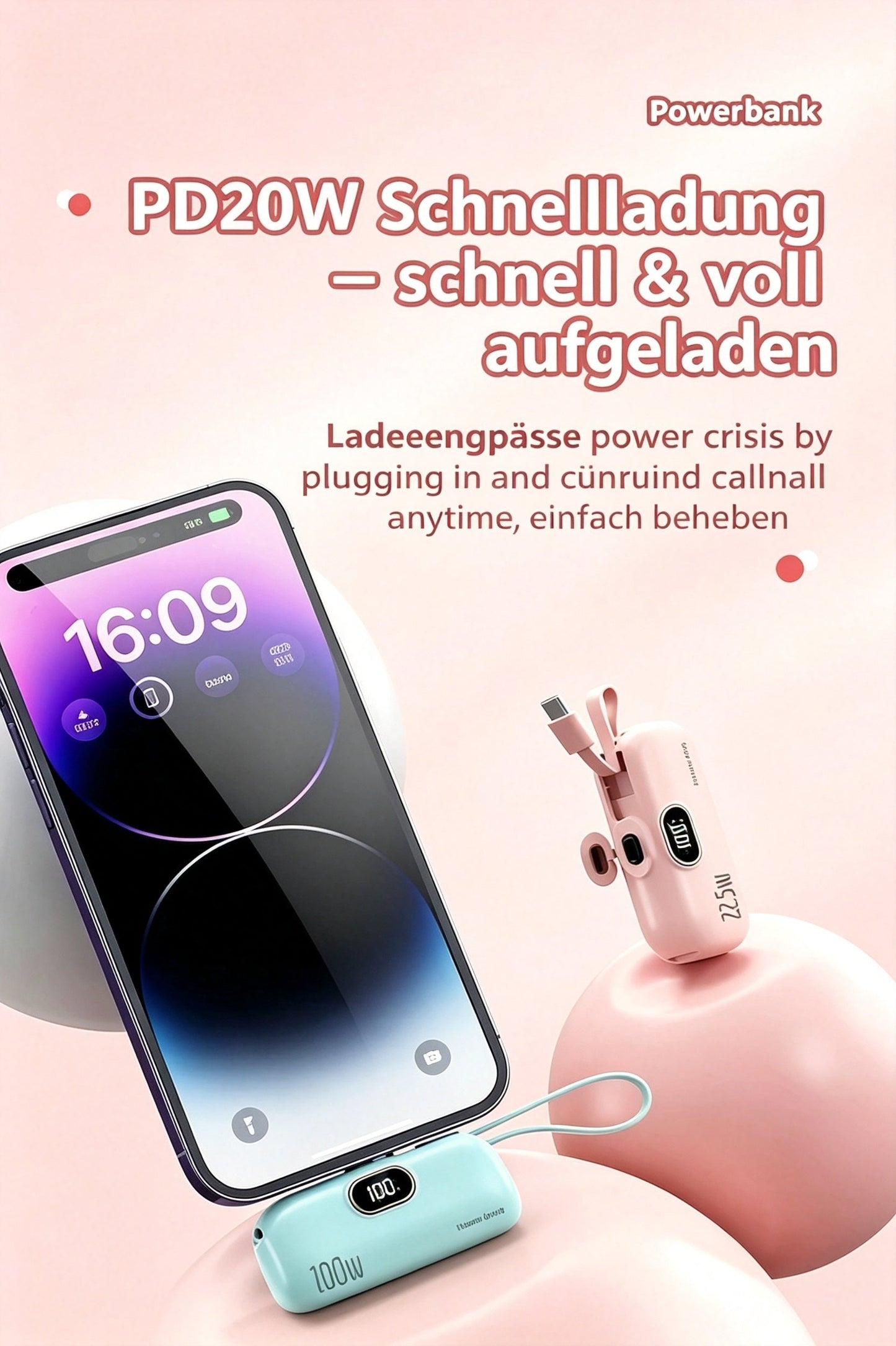 🥳💞 Über 50.000 Stück verkauft!⚡🔋📱Mini-Powerbank 5000mAh – Tragbar, Schnellladung & Perfekt für Unterwegs ✨
