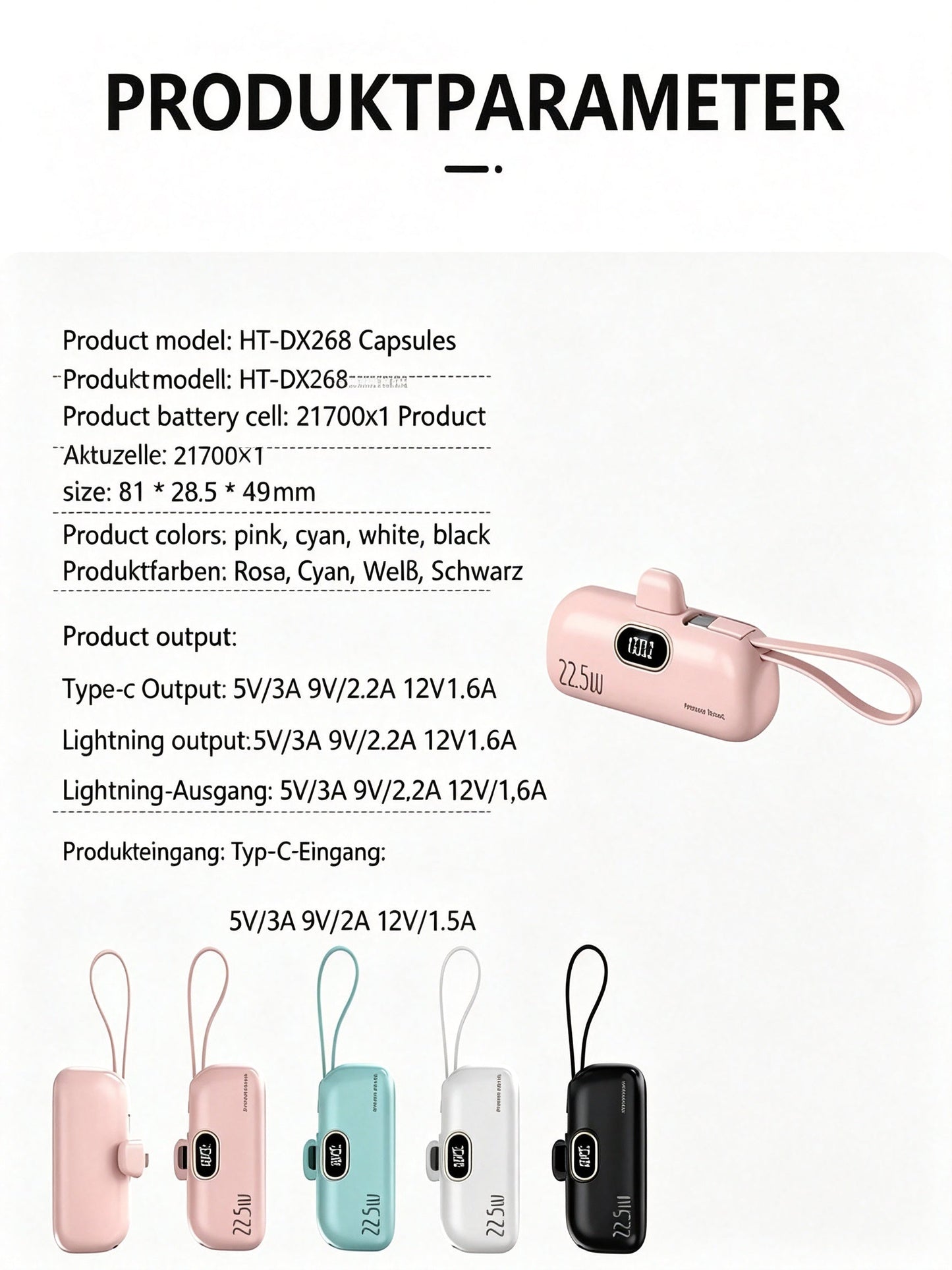 🥳💞 Über 50.000 Stück verkauft!⚡🔋📱Mini-Powerbank 5000mAh – Tragbar, Schnellladung & Perfekt für Unterwegs ✨