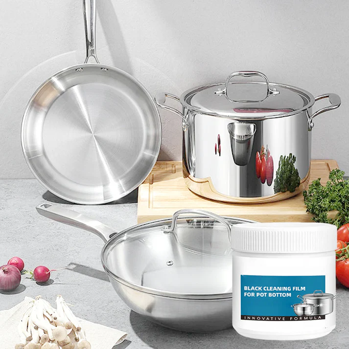 Wirksame Paste zum Entfernen eingebrannter Rückstände für Kochgeschirr