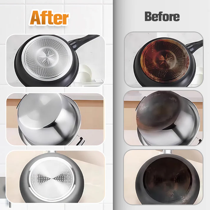 Wirksame Paste zum Entfernen eingebrannter Rückstände für Kochgeschirr