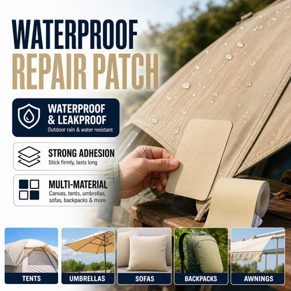 ⛺ JETZT 50 % RABATT! ✨ Selbstklebender Reparaturflicken für Planen, wasserdichtes Reparaturband aus Stoff, regenfest und mit starker Klebekraft für Zelte, Planen, Rucksäcke und Regenschirme