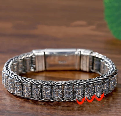 💎 50 % RABATT! 💎 Tibetisches Gebetsmühlen-Armband – 925er Sterlingsilber, Glücksbringer & Valentinstagsgeschenk