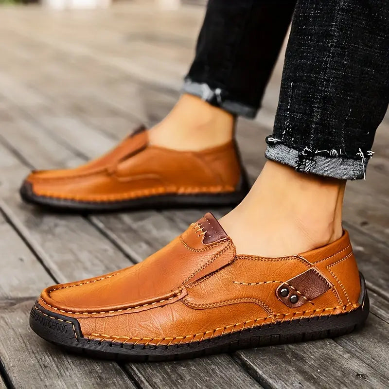 🔥Atmungsaktives Kalbsleder🔥Klassische, bequeme Lederschuhe für Herren👞