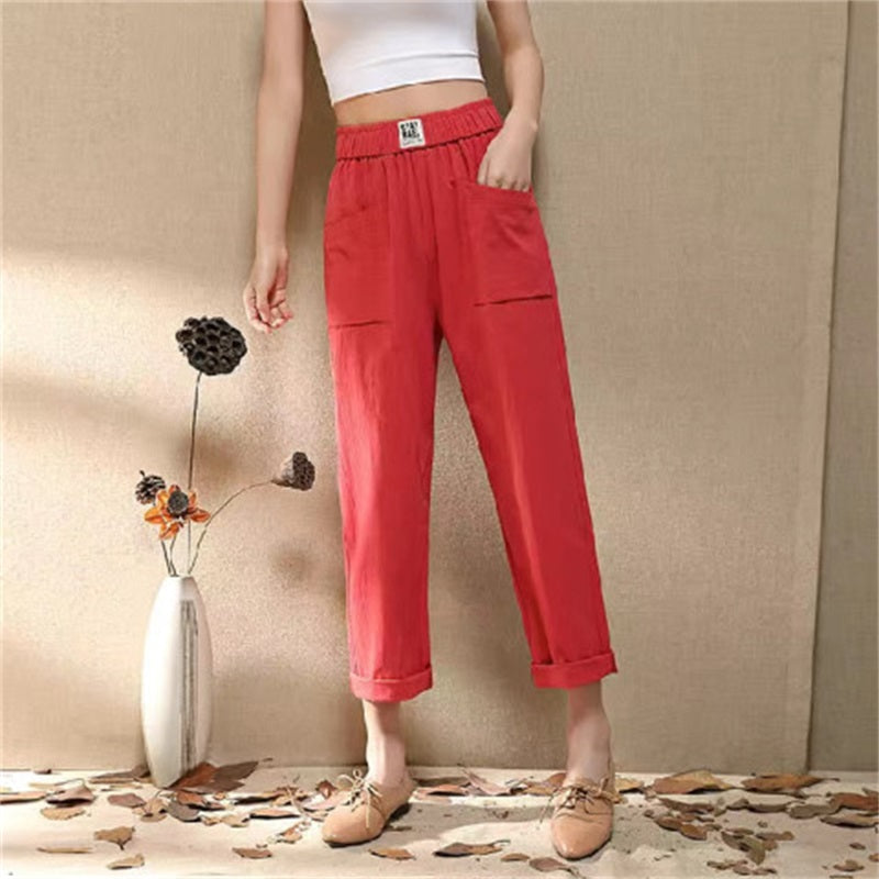 ⏳Limitiertes 50 % Rabatt⏰Modische einfarbige lockere Damenhose👖