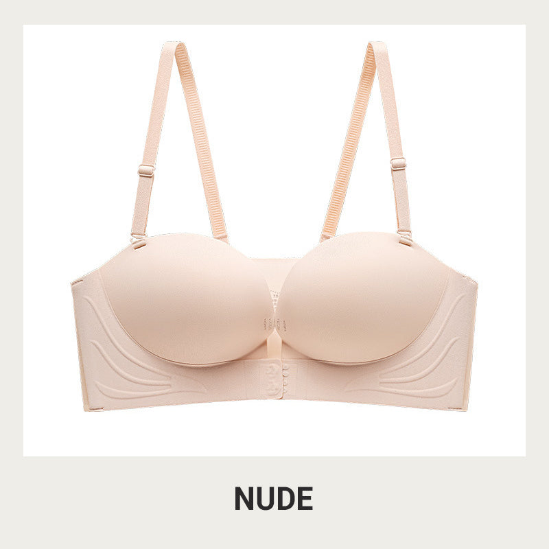 🌟 Unsichtbarer Push-up-BH mit Frontverschluss und versteckbaren Trägern 🥰