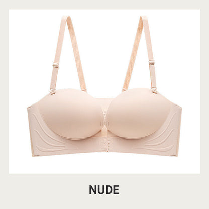 🌟 Unsichtbarer Push-up-BH mit Frontverschluss und versteckbaren Trägern 🥰