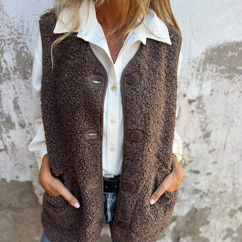 ✨Neu eingetroffen–50 % Rabatt❤️Kurze Thermoweste für Damen mit Knopfleiste vorne