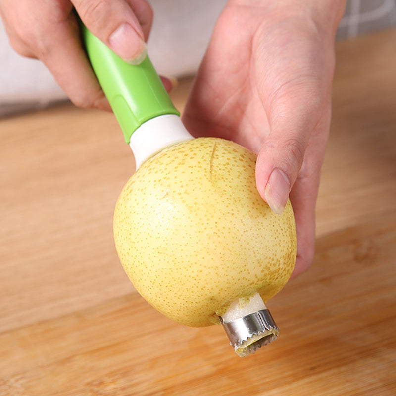 🍑Einfach zu benutzen🍎Edelstahl-Obstentkerner und -Schäler 2 in 1