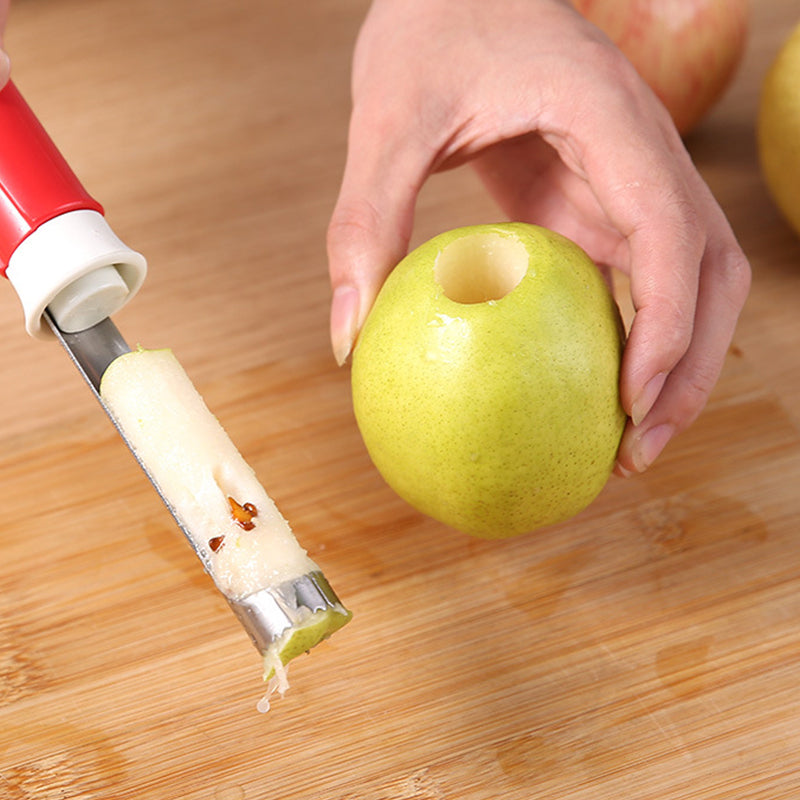 🍑Einfach zu benutzen🍎Edelstahl-Obstentkerner und -Schäler 2 in 1