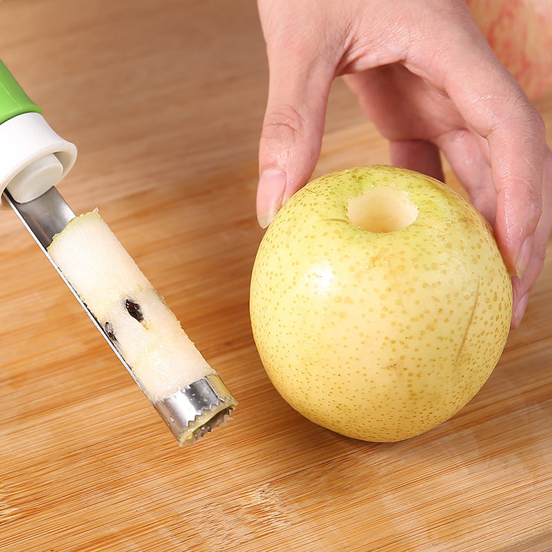 🍑Einfach zu benutzen🍎Edelstahl-Obstentkerner und -Schäler 2 in 1