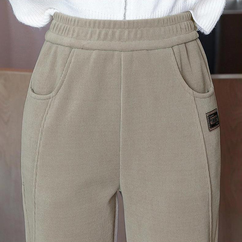 👖 Hoch taillierte, warme Damenhose mit Kunstfell-Futter