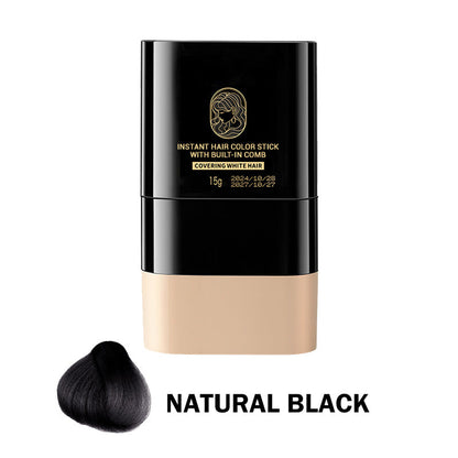 💫50 % Rabatt🔥Kaufen Sie 2 und erhalten Sie 1 gratis🎁Tragbarer Haarfärbekamm zur Abdeckung grauer Haare ！Naturschwarz, Schwarzbraun, Kaffee