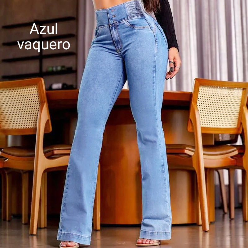 💕Frühlingsneuheit👖Stretch-Schlagjeans mit hohem Bund