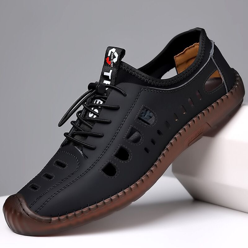 Wanderschuhe mit hohler Sohle aus geschmeidigem Leder