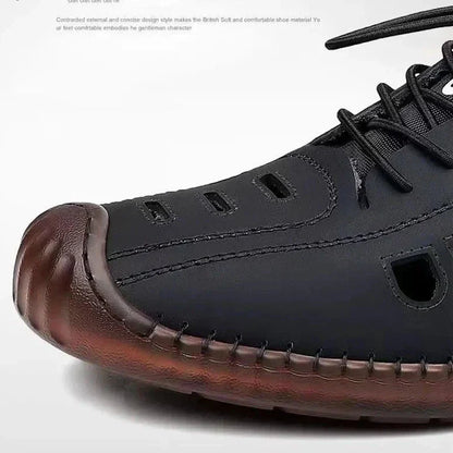 Wanderschuhe mit hohler Sohle aus geschmeidigem Leder