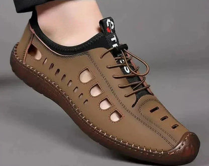 Wanderschuhe mit hohler Sohle aus geschmeidigem Leder
