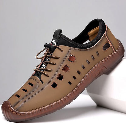 Wanderschuhe mit hohler Sohle aus geschmeidigem Leder
