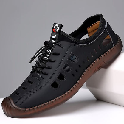 Wanderschuhe mit hohler Sohle aus geschmeidigem Leder
