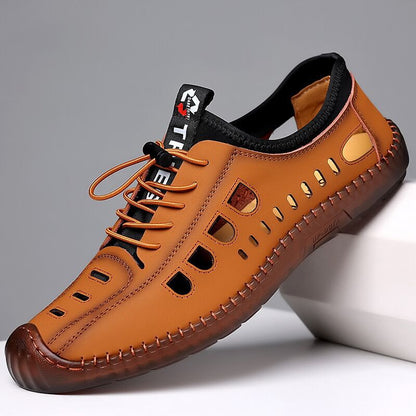 Wanderschuhe mit hohler Sohle aus geschmeidigem Leder
