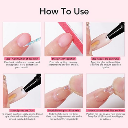 📢📢50 % Rabatt!!🥳💞 50K+ VERKAUFT! ⚡💅 Nagelgel-Set (mit präziser Applikatorspitze & Lösungsflüssigkeit) – extrem langanhaltend & stark 🛡️