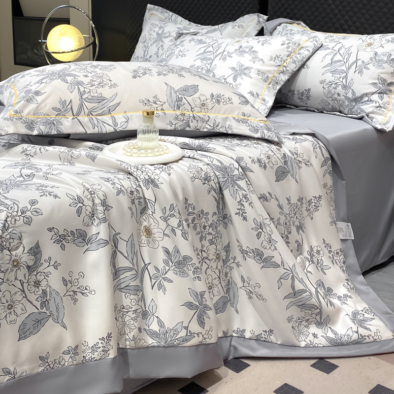 💥Bestseller 2025🌸 Maschinenwaschbares & atmungsaktives 4-teiliges Bettwäsche-Set mit Blumenmuster für alle Jahreszeiten ⏰ Zeitlich begrenztes Sonderangebot!