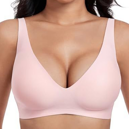 💕 Nahtloser, kabelloser Push-up-BH für Damen – Tiefes V
