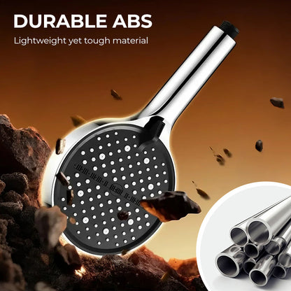 🚿Pommeau de douche à effet pluie haute pression réglable – Inclinaison à 360°, surface facile à nettoyer, compatibilité avec les flexibles de douche standard 💧