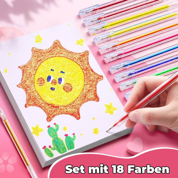 🔥Weihnachtsverkauf – 51 % Rabatt🎨 Set mit glitzernden Gelstiften🎄Leuchtende Farben, grenzenlose Kreativität