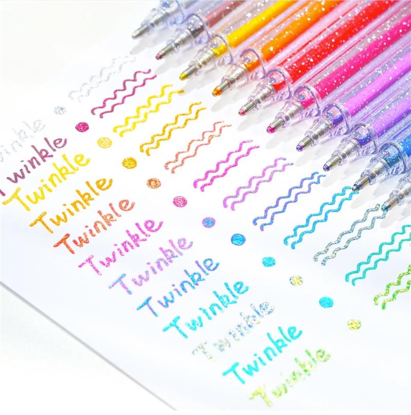🔥Weihnachtsverkauf – 51 % Rabatt🎨 Set mit glitzernden Gelstiften🎄Leuchtende Farben, grenzenlose Kreativität