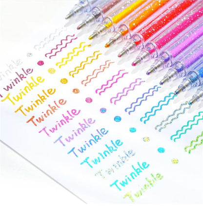 🔥Weihnachtsverkauf – 51 % Rabatt🎨 Set mit glitzernden Gelstiften🎄Leuchtende Farben, grenzenlose Kreativität