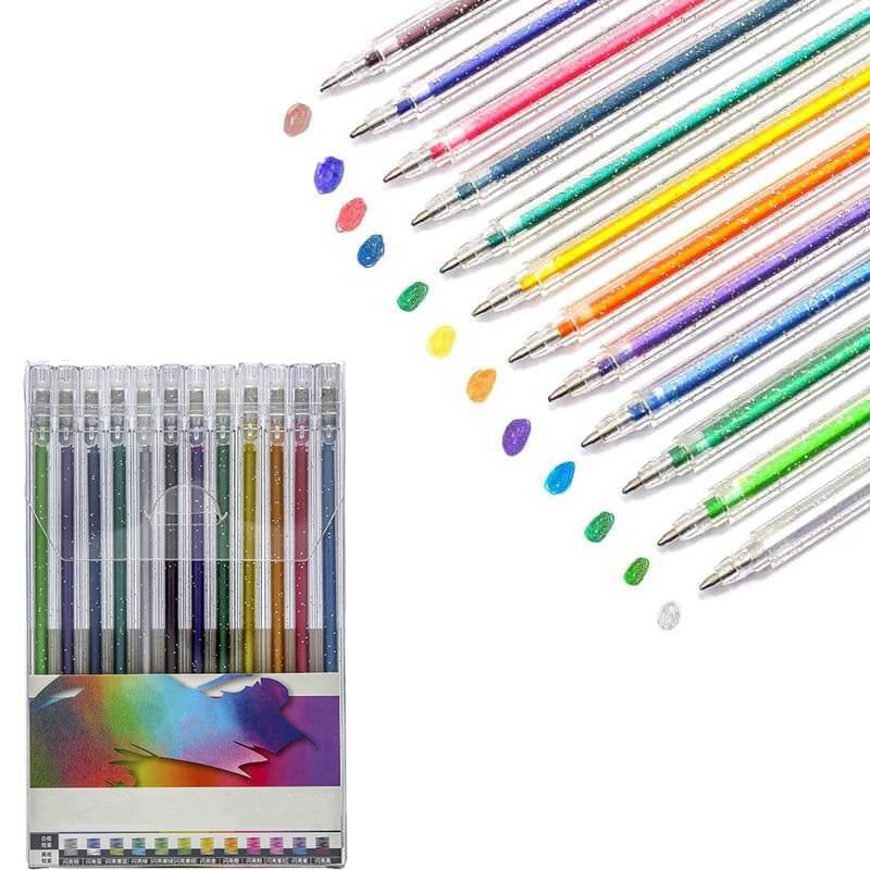 🔥Weihnachtsverkauf – 51 % Rabatt🎨 Set mit glitzernden Gelstiften🎄Leuchtende Farben, grenzenlose Kreativität