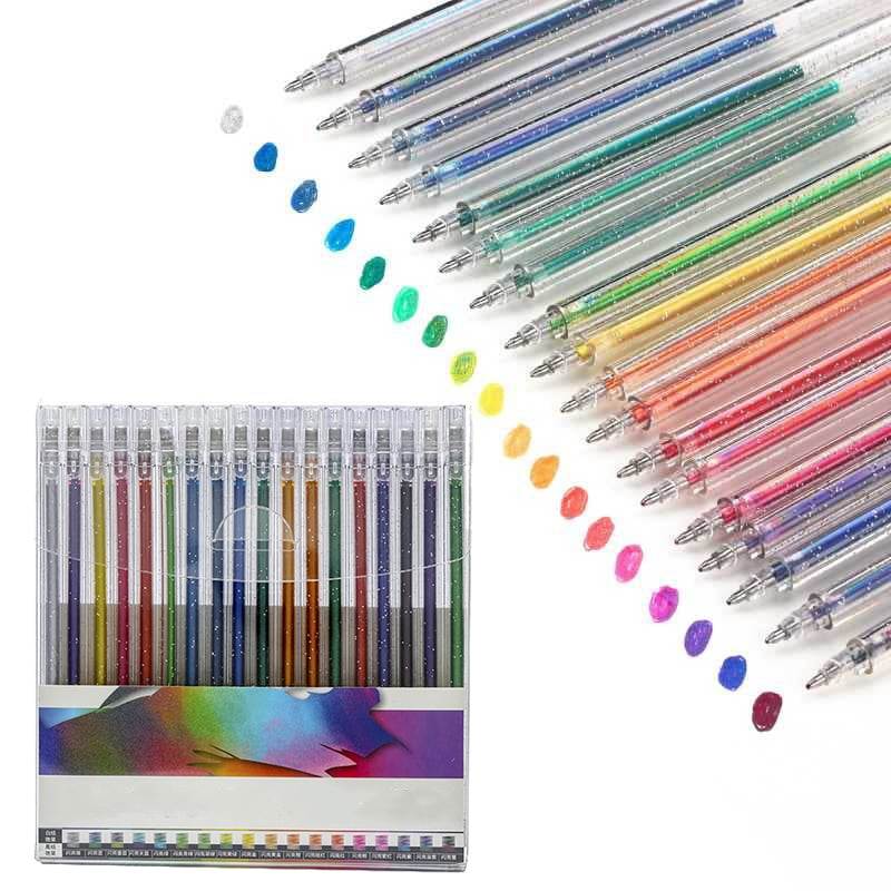🔥Weihnachtsverkauf – 51 % Rabatt🎨 Set mit glitzernden Gelstiften🎄Leuchtende Farben, grenzenlose Kreativität