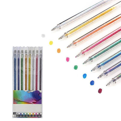 🔥Weihnachtsverkauf – 51 % Rabatt🎨 Set mit glitzernden Gelstiften🎄Leuchtende Farben, grenzenlose Kreativität
