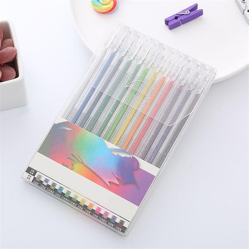 🔥Weihnachtsverkauf – 51 % Rabatt🎨 Set mit glitzernden Gelstiften🎄Leuchtende Farben, grenzenlose Kreativität