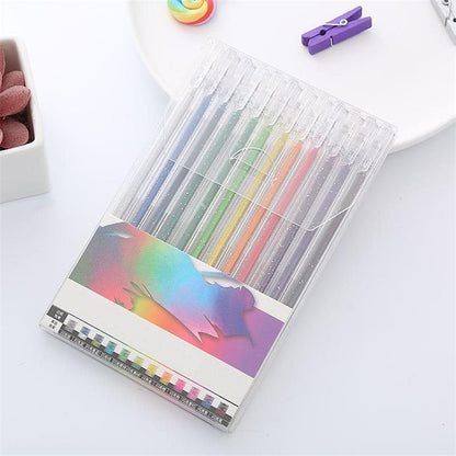 🔥Weihnachtsverkauf – 51 % Rabatt🎨 Set mit glitzernden Gelstiften🎄Leuchtende Farben, grenzenlose Kreativität