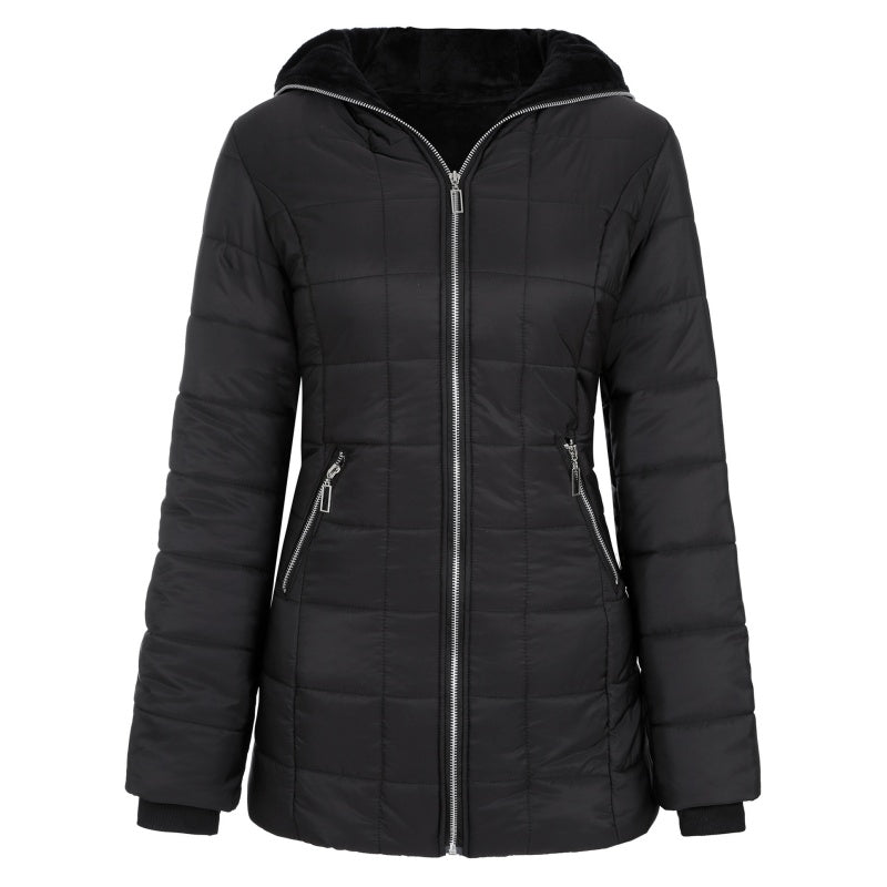 ❄️ LETZTER TAG IM ANGEBOT - 57% RABATT 💖 Damen Kapuzen-Mantel mit Plüschfutter
