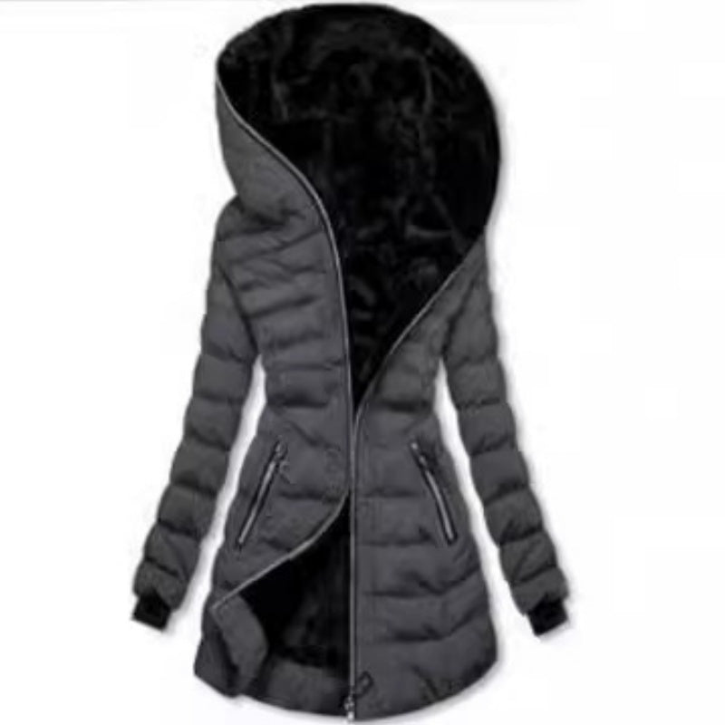 ❄️ LETZTER TAG IM ANGEBOT - 57% RABATT 💖 Damen Kapuzen-Mantel mit Plüschfutter
