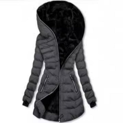 ❄️ LETZTER TAG IM ANGEBOT - 57% RABATT 💖 Damen Kapuzen-Mantel mit Plüschfutter