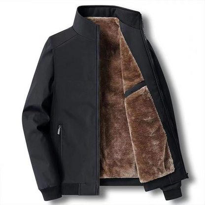 🔥Limitierter Verkauf 50% Rabatt🔥❄️Einfarbige, warme Herrenjacke mit Reißverschluss –💪Knitterfrei, wind-, regen- und schneefest!