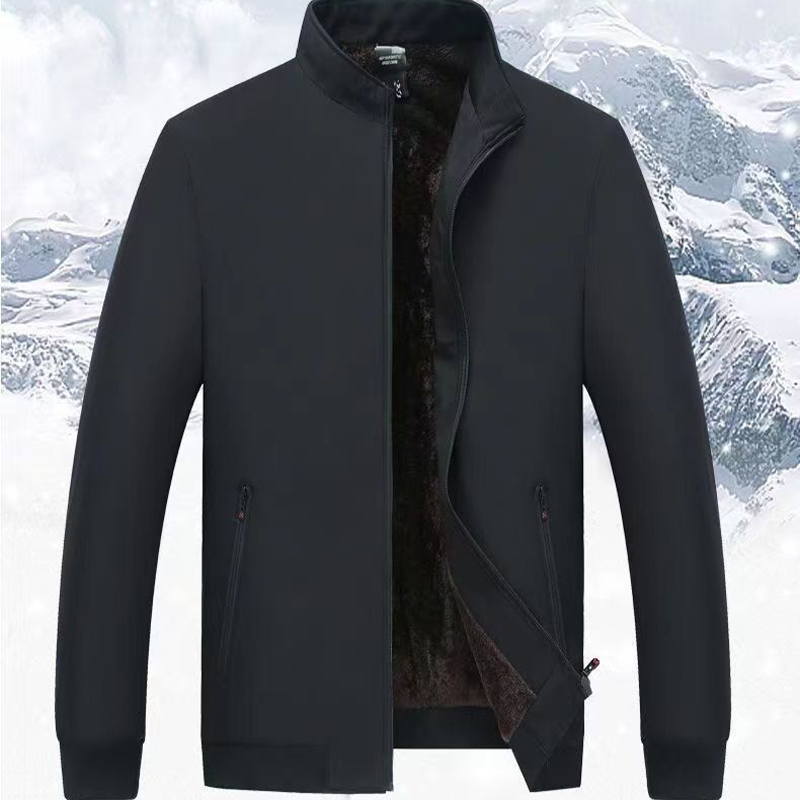 🔥Limitierter Verkauf 50% Rabatt🔥❄️Einfarbige, warme Herrenjacke mit Reißverschluss –💪Knitterfrei, wind-, regen- und schneefest!