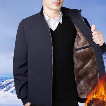 🔥Limitierter Verkauf 50% Rabatt🔥❄️Einfarbige, warme Herrenjacke mit Reißverschluss –💪Knitterfrei, wind-, regen- und schneefest!
