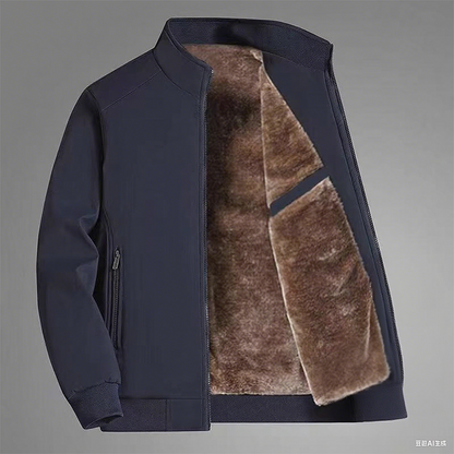 🔥Limitierter Verkauf 50% Rabatt🔥❄️Einfarbige, warme Herrenjacke mit Reißverschluss –💪Knitterfrei, wind-, regen- und schneefest!